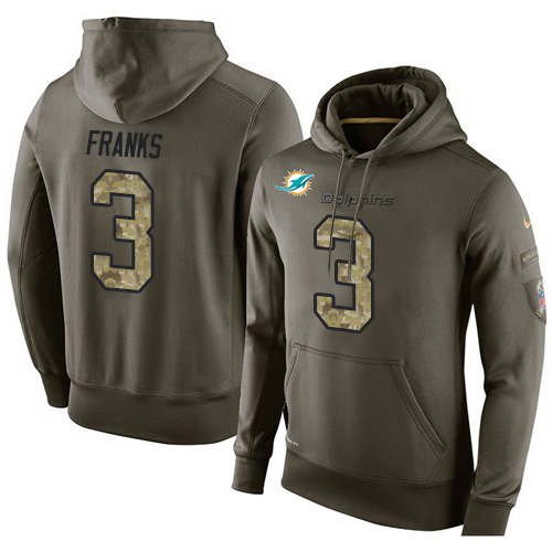 NFL Nike Miami Dolphins #3 Andrew Franks Green Salute To Service Men's Pullover Hoodie